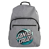 SANTA CRUZ Unisex Backpack Wave Dot Skate Backpack, Heather Grey, One Size