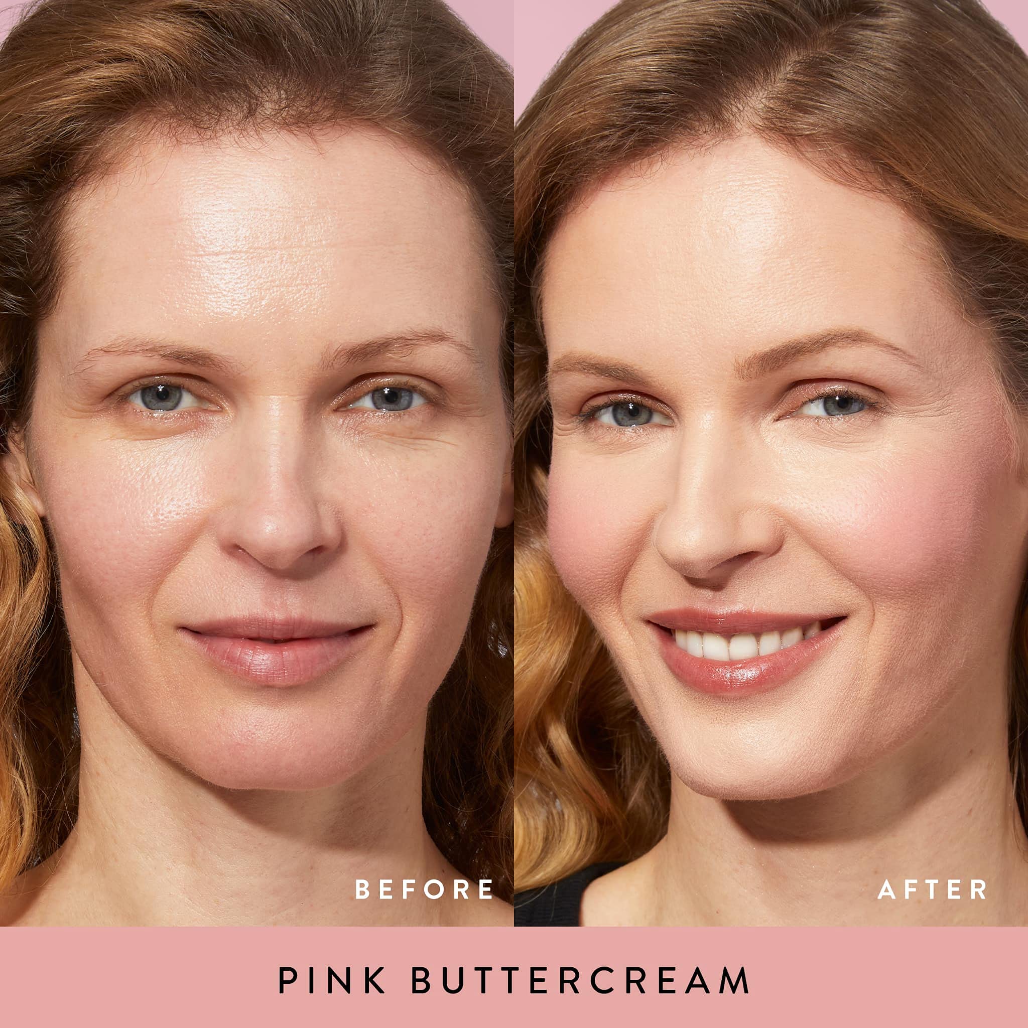 LAURA GELLER NEW YORK Baked Blush-n-Brighten Blush, Pink Buttercream + Modern Classic Cream Lipstick, Pink Passion