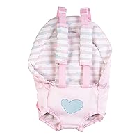 ADORA Baby Doll Carrier in Classic Pastel Pink, Fits Dolls & Stuffed Animals Up to 20 inches - Perfect Baby Doll Accessories for Kids 2+