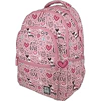 | Bits&Bobs Sweet School Backpack | Three Compartments | 33 x 46 x 22.5 cm | Padded Laptop Area | Roomy Model | Perfect for taking your School Supplies to School, pink, 33x46x22,5cm, SCHOOL,