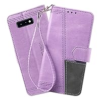 Case for Galaxy S10e, Wallet Case for Samsung Galaxy S10e, PU Leather Magnetic Cover with TPU Shockproof Interior Bumper, Purple