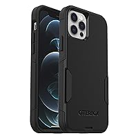 OtterBox iPhone 12 and 12 Pro Commuter Series Case - Single Unit Ships in Polybag, Ideal for Business Customers - BLACK, slim & tough, pocket-friendly, with port protection