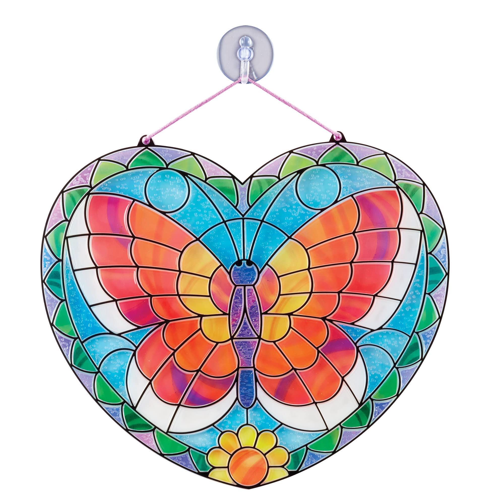 Melissa & Doug Stained Glass Made Easy Activity Kit: Butterfly - 140+ Stickers - Kids Sticker Stained Glass Craft Kit; Sun Catchers For Kids Ages 5+
