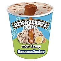 Non-Dairy Bananas Foster Core Frozen Dessert Certified Vegan Pint 16 oz