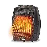 BLACK+DECKER Portable Space Heater, Room Space Heater with Carry Handle for Easy Transport