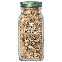 Fennel Seed, Certified Organic | 1.9 oz | Pack of 6 | Foeniculum vulgare Mill.