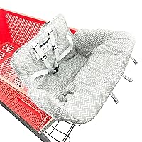 Shopping cart Covers for boy Multifunctional 2-in-1 Shopping Cart Cover Children Highchair Cover with Thickened Soft Cushion Transparent Phone Holder for Boys Girls