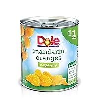 Dole Canned Mandarin Oranges, All Natural Fruit in Light Syrup, 11 Oz Can
