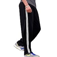 Crazee Wear California Black with White Stripe Relaxed Fit Pants