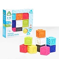 Early Learning Centre Squeezy Stacking Blocks, Stimulates Senses, Hand Eye Coordination, Kids Toys for Ages 06 Month, Amazon Exclusive