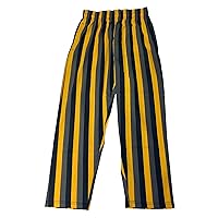 Relaxed Fit Tri-Color Stripped Baggy Pants
