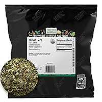 Stevia Herb, Cut & Sifted (Green), Certified Organic | 1 lb. Bulk Bag | Stevia rebaudiana Bertoni