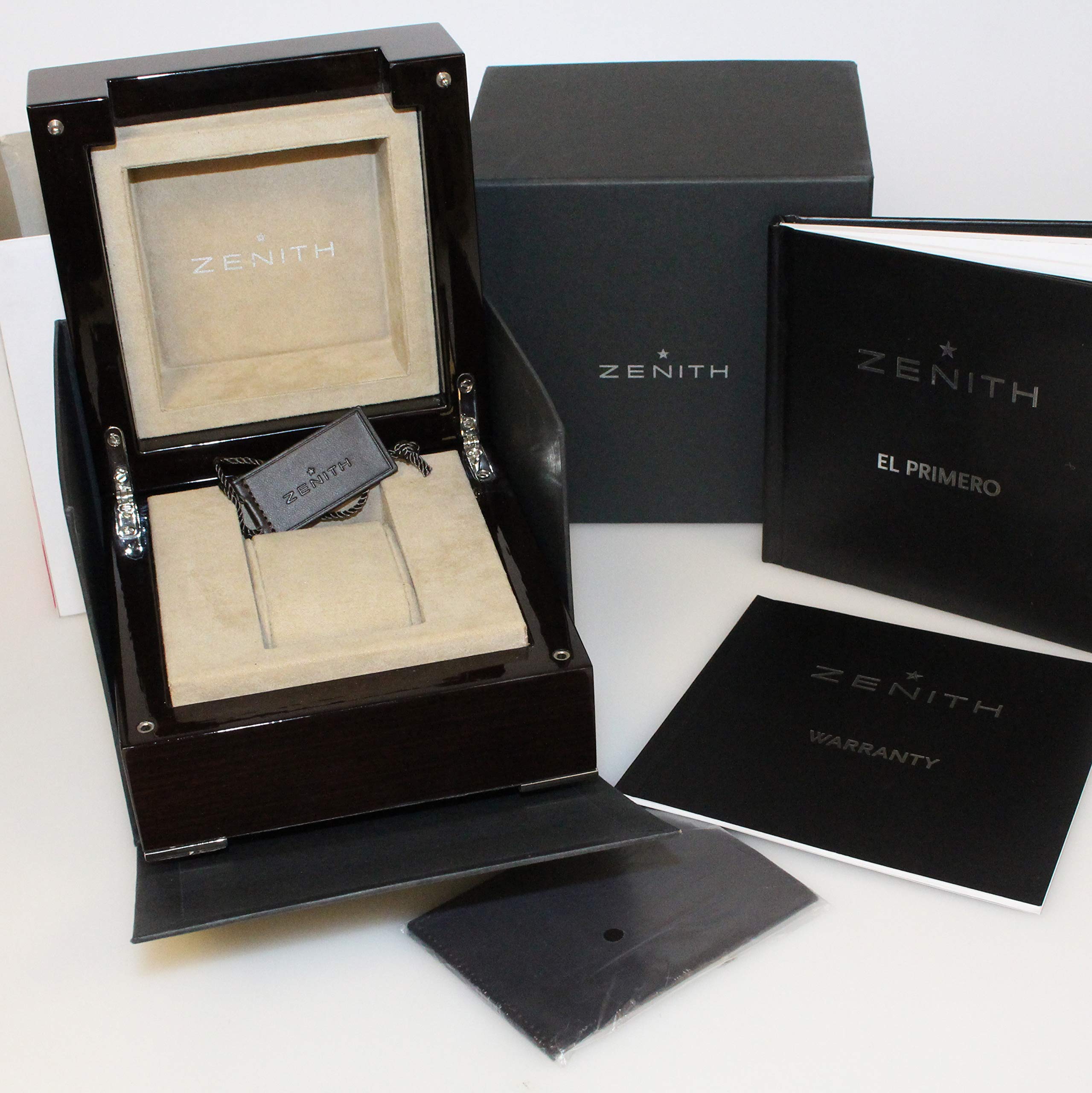 Zenith El Primero Chronograph Automatic Grey Dial Black Rubber Men's Watch 03228040091R576