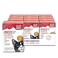 The Honest Kitchen Minced - Salmon & Cod in Fish Broth Gravy Wet Cat Food, 5.5 oz (Pack of 12)