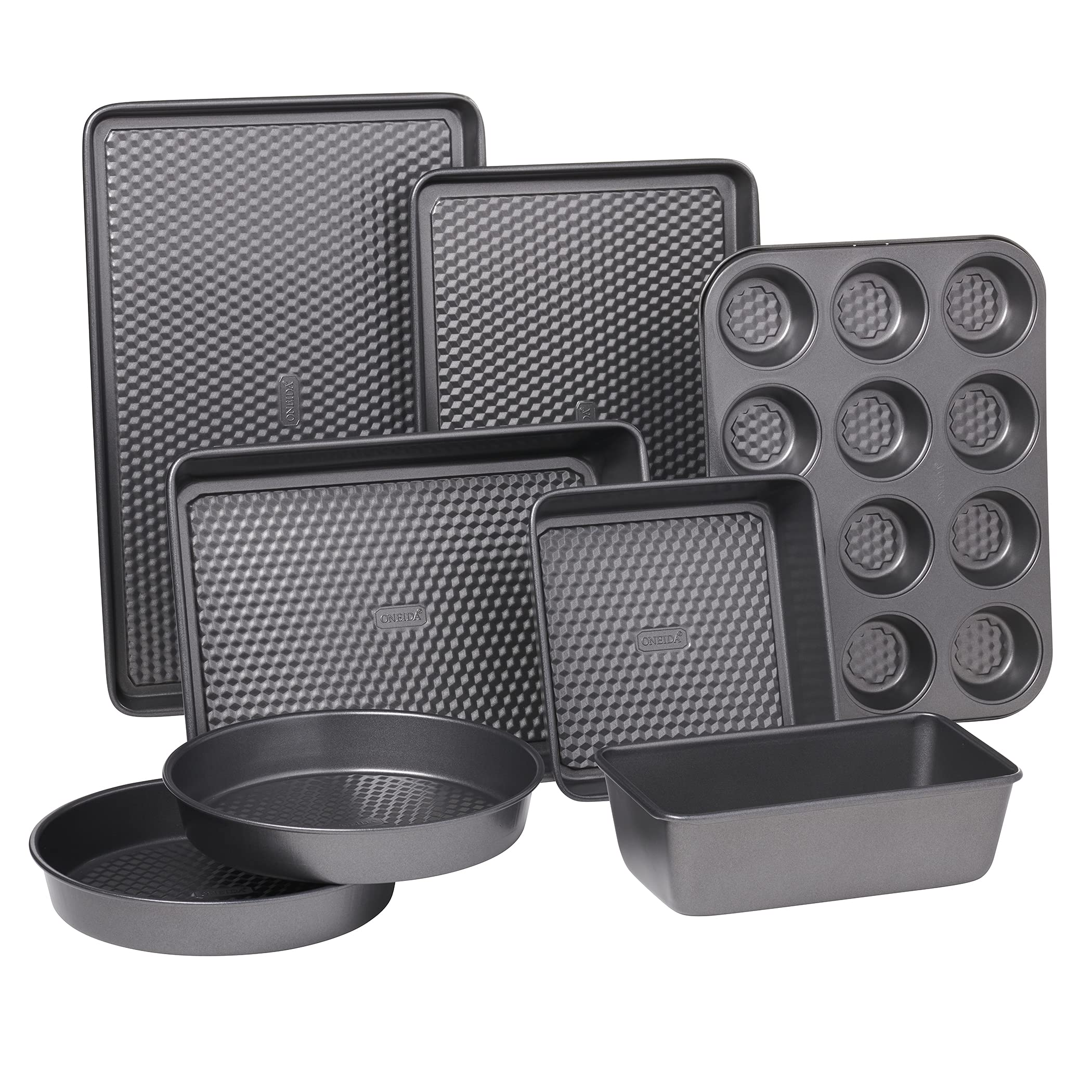 Oneida TEXPRO 8 Piece Nonstick Metal Bakeware Set, High-Performance & Dishwasher Safe