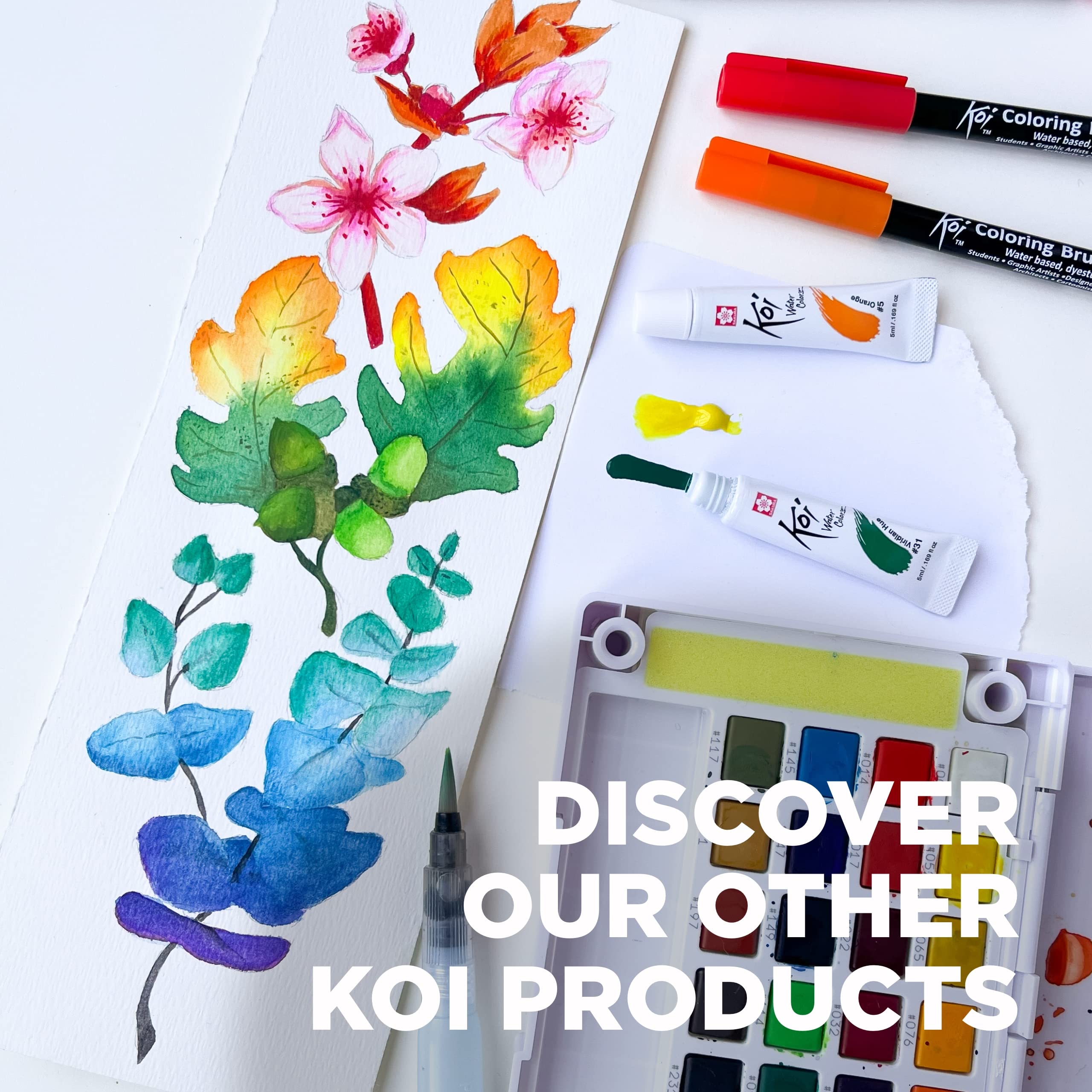 Amazon.com: SAKURA Koi Pocket Field Sketch Kit - Watercolor Sets for  Painting On the Go - 12 Colors - 1 Water Brush - 1 Sponge - 1 Palette