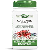 Cayenne Pepper, Traditionally used to aid Digestion and support Circulation*, Non-GMO Project Verified & Gluten Free, 180 Vegetarian Capsules