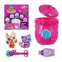 Magic Mixies Mixlings 2 Pack Cauldron with Magical Fizz and Reveal Unboxing. Double The Magic and Reveal 2 Mixlings from The Crystal Woods Series. 40 to Collect!