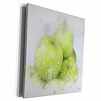 3dRose A Bunch Of Green Apples Image Of Watercolor - Museum Grade Canvas Wrap (cw_349394_1)