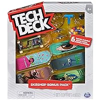 TECH DECK, Toy Machine Sk8shop Fingerboard Bonus Pack, Collectible and Customizable Mini Skateboards, Kids Toys for Ages 6 and up