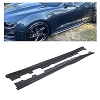 ECOTRIC Side Skirts Extension Rocker Panel Guard Compatible with 2016-2023 Chevy Chevrolet Camaro LT LS RS SS Body Kit Replacement Pair Black ZL1 Style