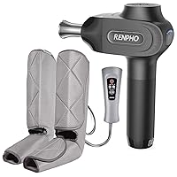 RENPHO Massage Gun for Athletes, Pro Deep Tissue Percussion Muscle Massager Handheld Electric Massager for Pain Relief with Titanium Alloy Heads, Long Battery Life, Christmas Gifts for Man