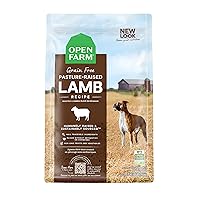 Pasture-Raised Lamb Grain-Free Dry Dog Food, New Zealand Lamb Recipe with Non-GMO Superfoods and No Artificial Flavors or Preservatives, 4 lbs