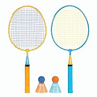 Franklin Sports Badminton Racket Set - Smashminton, Oversize - 2 Player Backyard Youth Set with Birdies for Kids