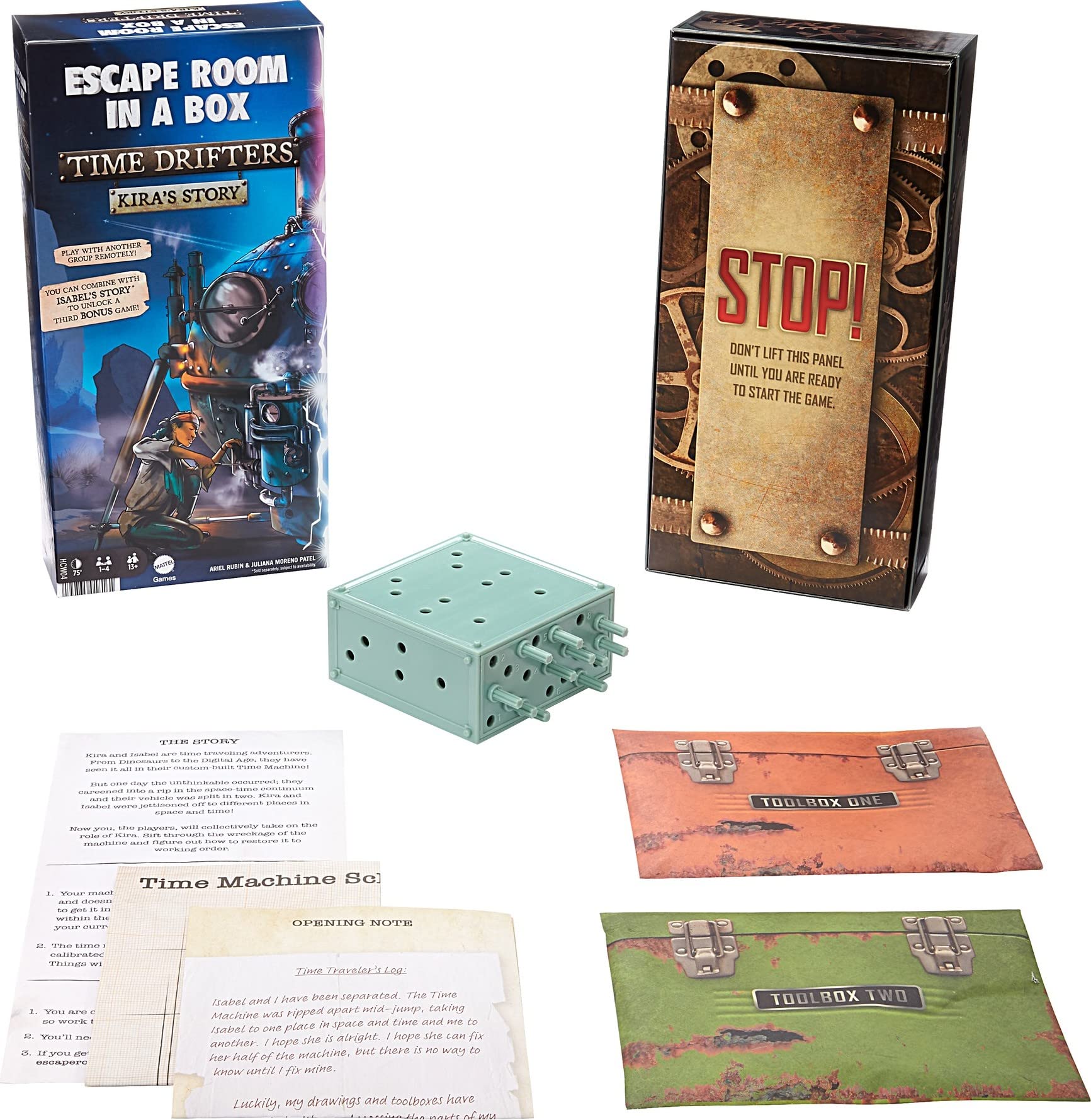 Escape Room in A Box: TIME Drifters KIRA's Story Party Game for 1 to 4 Players with Clues & Puzzles, Combine with Kira's Story for Remote Play, Gift for for 13 Year Olds & Up