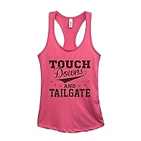 Funny Womens Tank Tops Touchdowns and Tailgates - Football Lover Royaltee Shirts