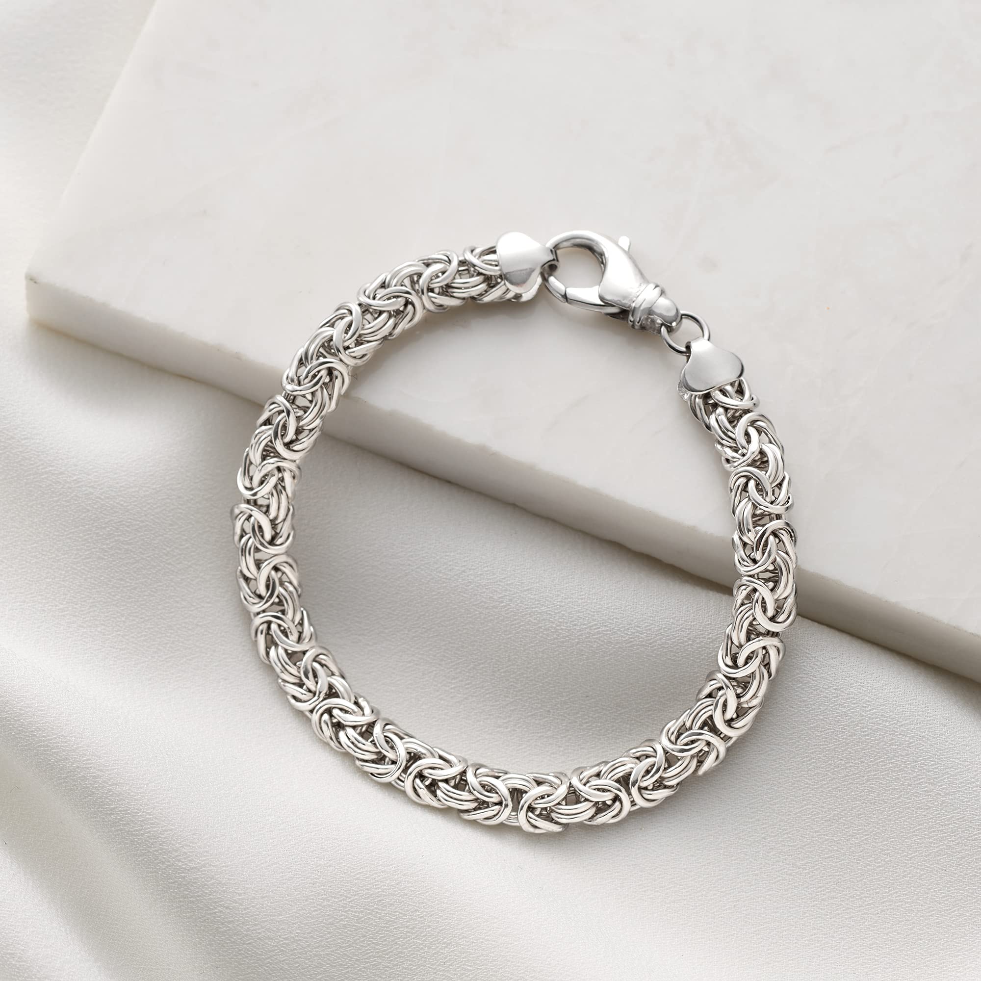 Ross-Simons Sterling Silver Small Byzantine Bracelet
