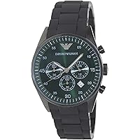Emporio Armani Men's Sportivo AR5922 Black Stainless-Steel Analog Quartz Watch with Green Dial