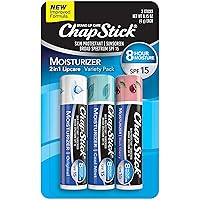 ChapStick Moisturizer Original, Black Cherry and Cool Mint Lip Balm Tubes Variety Pack, SPF 15 and Skin Protectant - 0.15 Oz (Pack of 3)