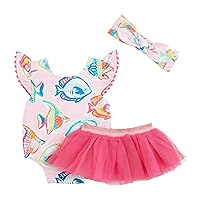 Mud Pie Girls' Standard Fish Reversible One Piece