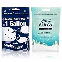 Snowonder Instant Snow - Artificial Snow - Fake Snow - Mix Makes Gallons of Snow