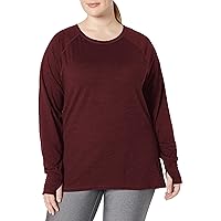 Amazon Essentials Women's Brushed Tech Stretch Long-Sleeve Crewneck Shirt (Available in Plus Size)