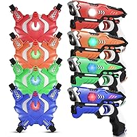 Laser Tag, Laser Tag Guns Toy Set of 4 with Vest, Upgraded Infrared Laser Tag Guns Toys for Kids, Lazer Tag Toys for Boys Indoor Outdoor Game, Toys for Kids Ages 6 7 8 9 10 11 12+Year Old Boy