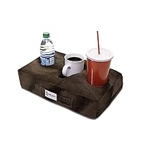 Cup Cozy Pillow (Brown)- The World's Best Cup Holder! Keep Your Drinks Close and Prevent Spills. Use it Anywhere-Couch, Floor, Bed, Man cave, car, RV, Park, Beach and More!