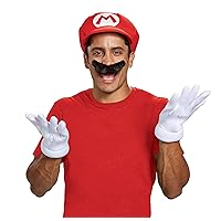 Disguise Men's Nintendo Super Mario Bros.Mario Adult Costume Accessory Kit