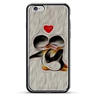 PENGUINS IN LOVE DESIGN CHROME SERIES CASE IN TITANIUM BLACK FOR IPHONE 6/6S