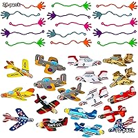 Neliblu Party Favors Fun Toys - 24 Sticky Fingers- 72 Pack of Airplane Gliders