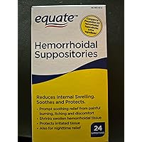 Hemorrhoidal Suppositories 24 Ct by Equate