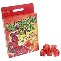 TDC Games Sriracha Dice Game – Flaming Fun for Everyone, Great for Party Favors, Family Games, Stocking Stuffer, Bar Games, Travel Games, and Camping Games, Dice Games for Adults