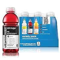 vitaminwater zero variety pack nutrient enhanced water w/ vitamins, 20 fl oz, 12 Pack