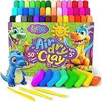 Air Dry Clay 50 Colors, Soft & Ultra Light, Modeling Clay for Kids with Accessories, Tools and Tutorials
