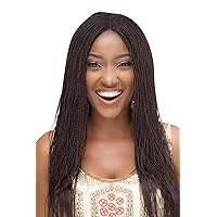 Twisted Wigs, Micro Million Twist Wig - Color 33 - 18 Inches. Synthetic Hand Braided Wigs for Black Women.