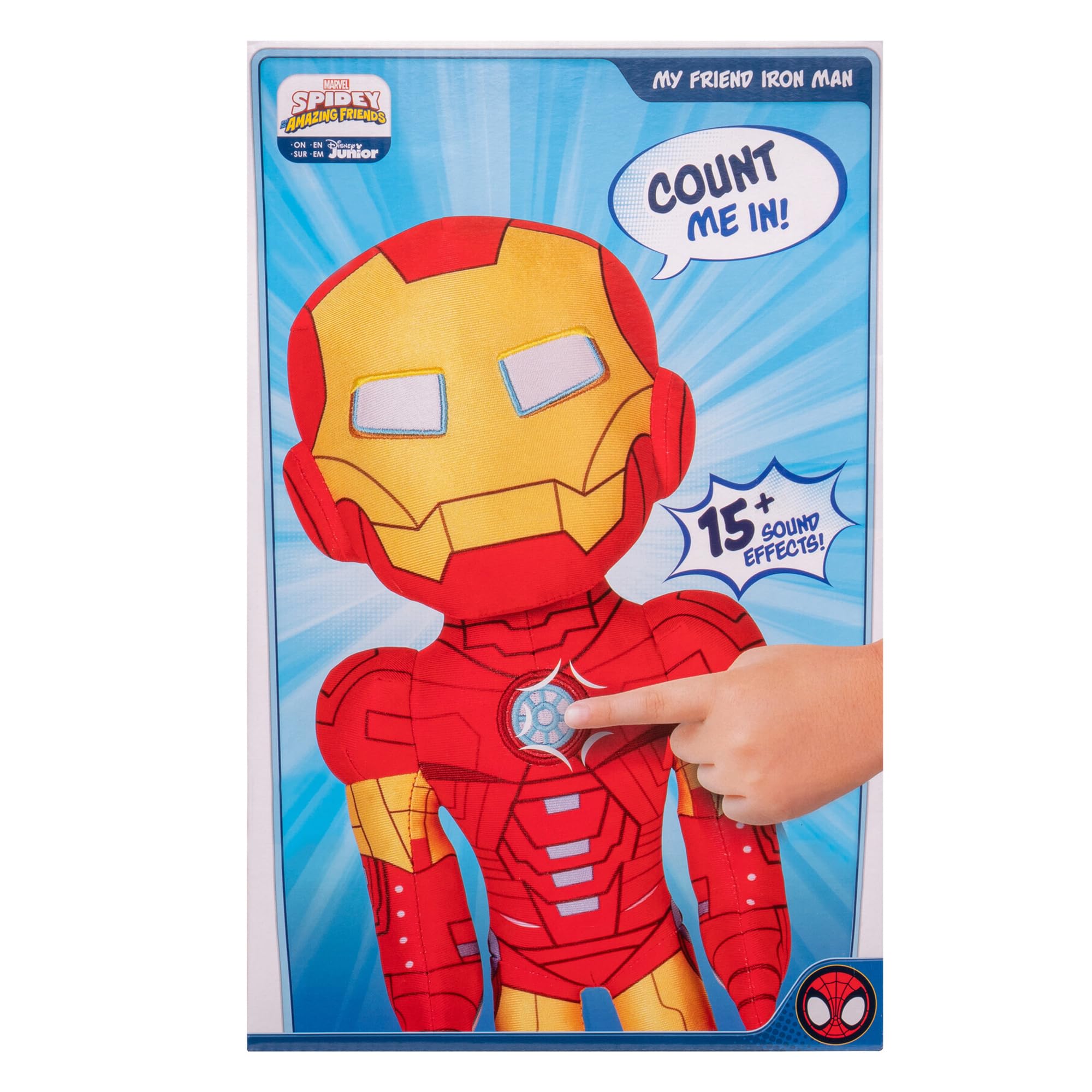 MARVEL Spidey and His Amazing Friends My Friend Iron Man Feature Plush - 16-Inch Talking Plush with 16 Unique Phrases