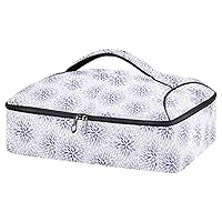 ALAZA Lilac Flowers Abstract Insulated Casserole Carrier Lasagna Lugger Tote Casserole Cookware for Grocery, Camping, Car