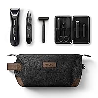 MANSCAPED® The Tool Box 5.0 Ultra with: The Lawn Mower® 5.0 Ultra Groin Groomer, Weed Whacker® 2.0 Nose & Ear Hair Trimmer, The Plow™ 2.0, The Shears™ 3.0 Five Piece Nail Kit, The Shed™ Toiletry Bag