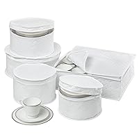 Honey-Can-Do SFT-01630 Dinnerware Storage Set, 5-Piece,White